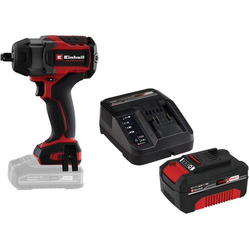 Cl&eacute; &agrave; chocs professionnelle sans fil avec batterie 4 Ah PXC et ensemble de d&eacute;part de chargeur, 18 V, Mandrin 1/2" Northern Industrial Supply Inc.