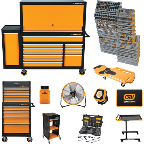Jeu d'outils pour maître m&eacute;canicien MEGAMOD dans des plateaux en mousse modulaire de premi&egrave;re qualit&eacute; avec rangement pour les outils et l&eacute;quipement datelier, 1331 morcea Northern Industrial Supply Inc.