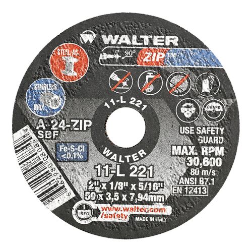 Portable Small Diameter Reinforced Cut-Off Wheels - Zip, 2" x 1/8", 5/16" Arbor, Type 1, Aluminum Oxide, 31000 RPM Northern Industrial Supply Inc.