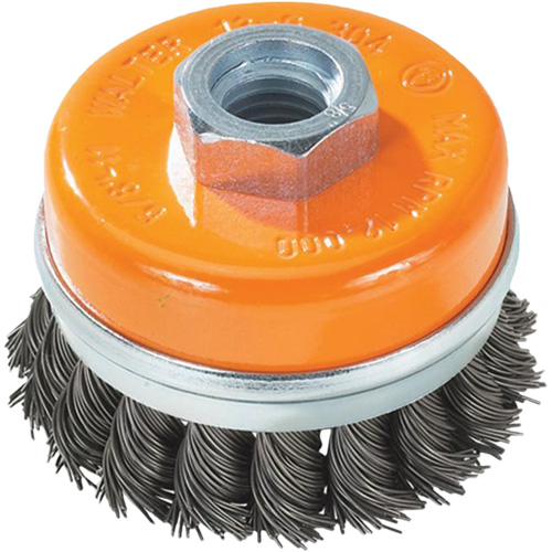 Knot-Twisted Wire Cup Brush, 5" Dia. x 5/8"-11 Arbor Northern Industrial Supply Inc.