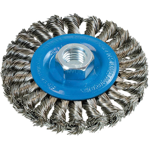 Brosse rotative &agrave; fils nou&eacute;s large, Arbre 5/8"-11, Acier Northern Industrial Supply Inc.