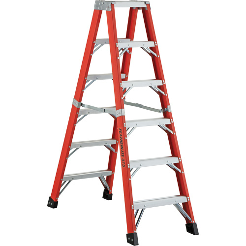 6600 AA Series Industrial Extra Heavy-Duty 2-Way Stepladders, Fibreglass, 375 lbs. Capacity, 4' Northern Industrial Supply Inc.