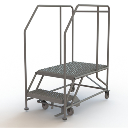 Mobile Work Platform, Steel, 2 Steps, 20" H, 35" D, 24" Step, Serrated Northern Industrial Supply Inc.