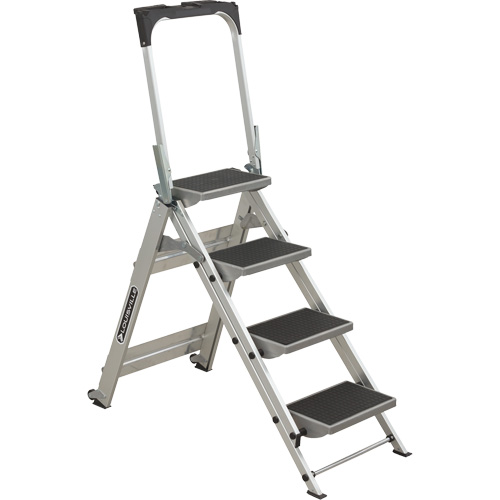 &eacute;chelle escabeau avec roues pivotantes, 4 marches, 44,25" x 22,13" x Hauteur 59" Northern Industrial Supply Inc.