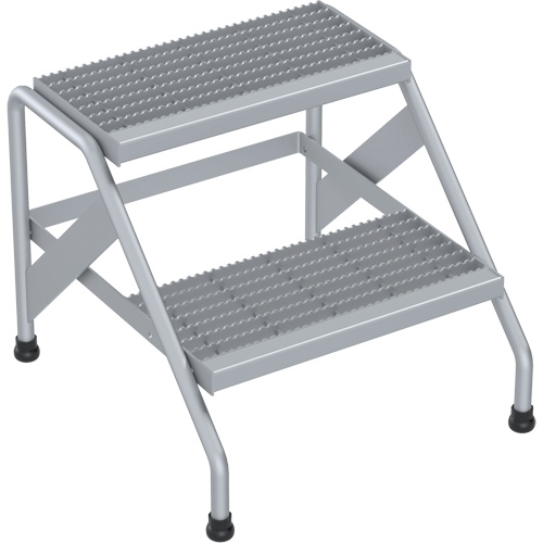 Aluminum Step Stand, 2 Step(s), 22-13/16" W x 24-9/16" L x 20" H, 500 lbs. Capacity Northern Industrial Supply Inc.