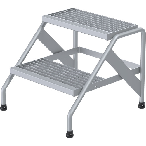Aluminum Step Stand, 2 Step(s), 22-13/16" W x 24-9/16" L x 20" H, 500 lbs. Capacity Northern Industrial Supply Inc.