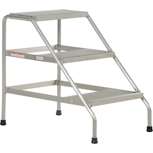 Escabeau en aluminium, 3 marche(s), 22-13/16" la x 34-9/16" lo x 30" h, Capacit&eacute; 500 lb Northern Industrial Supply Inc.