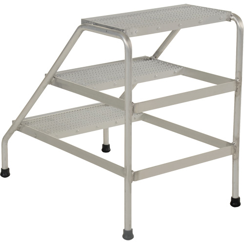 Escabeau en aluminium, 3 marche(s), 22-13/16" la x 34-9/16" lo x 30" h, Capacit&eacute; 500 lb Northern Industrial Supply Inc.