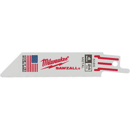 Lames de scie alternative Sawzall, Bim&eacute;tal, 24 Dents par pouce, 4" lo x 3/4" la Northern Industrial Supply Inc.