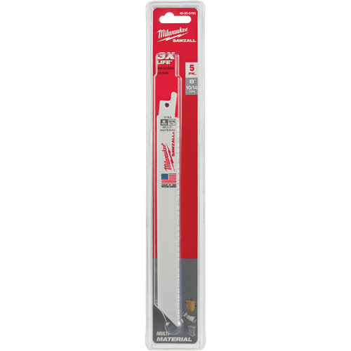 Sawzall&reg; Reciprocating Saw Blade, Bi-Metal, 10-14 TPI, 8" L x 5/8" W Northern Industrial Supply Inc.