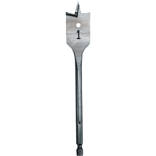 Flat Boring Bit, 1" Diameter, 1/4" Hex Shank, 6" Length Northern Industrial Supply Inc.