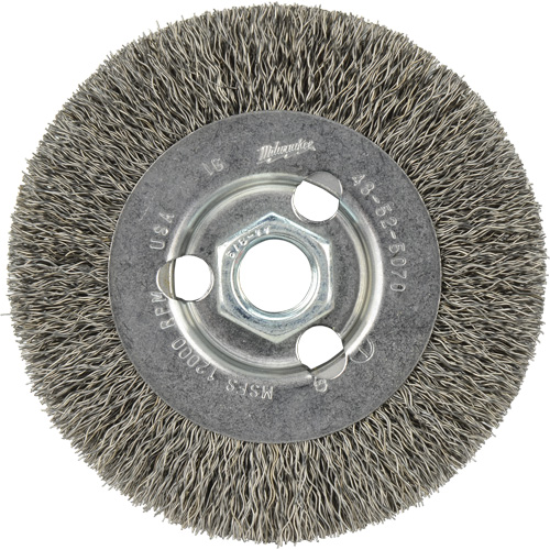 Crimped Wire Wheel, 4" Dia., 0.12" Fill, 5/8"-11 Arbor Northern Industrial Supply Inc.