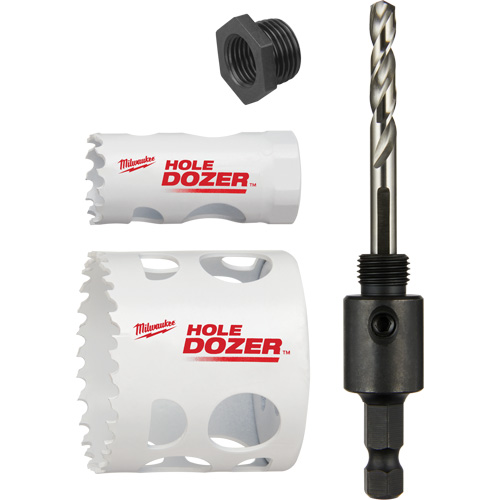 Trousse de scie-cloche Hole Dozer pour verrou de porte, 4 morceaux Northern Industrial Supply Inc.