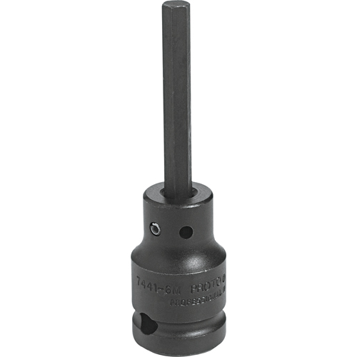 Impact Bit Socket, Hex, 12 mm x 3-1/4" L, 1/2" Drive Northern Industrial Supply Inc.