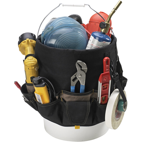 Sacs Bucket Buddy &agrave; 48 pochettes, 6" lo x 11" la x 12" h, Polyester, Noir Northern Industrial Supply Inc.