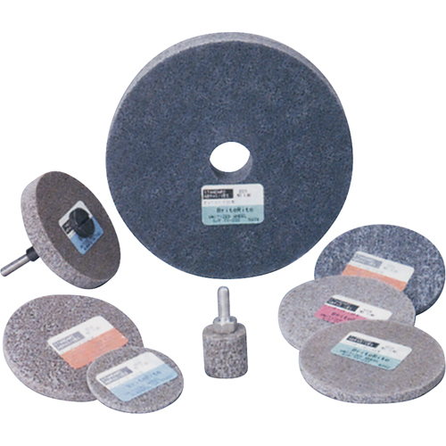 Meule homog&egrave;ne &agrave; faible densit&eacute; de s&eacute;rie 500 Standard Abrasives, 3" x 1/4", Arbre de 1/4", Grain de Moyen, Oxyde d'aluminium Northern Industrial Supply Inc.