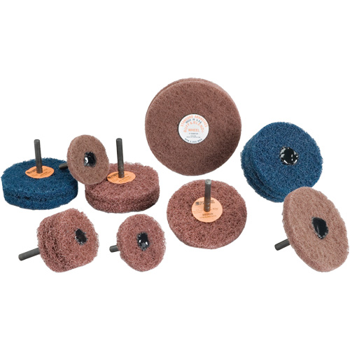 Meule Buff & Blend Standard Abrasives, 3" dia. x 1/4" la, Arbre 1/4", Oxyde d'aluminium Northern Industrial Supply Inc.
