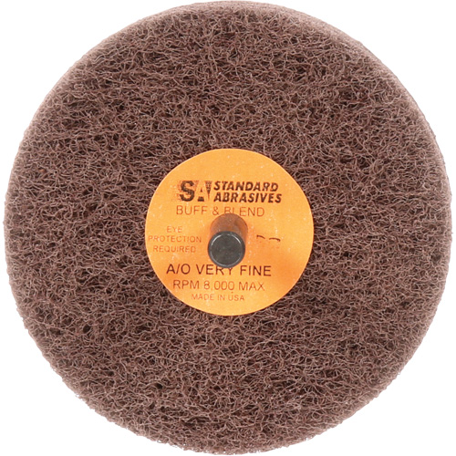 Meule Buff & Blend Standard Abrasives, 3" dia. x 3" la, Arbre 1/4", Oxyde d'aluminium Northern Industrial Supply Inc.