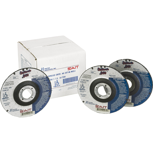 Cut-Off Wheel, 4-1/2" x 0.045", 7/8" Arbor, Type 27, Aluminum Oxide/Ceramic, 13500 RPM Northern Industrial Supply Inc.