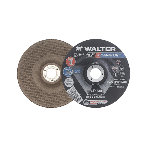 Meule XCAVATOR, 6" x 1/4", Arbre 7/8", Zirconium, Type 27 Northern Industrial Supply Inc.