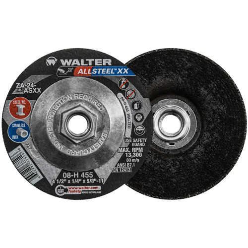 Meule HP XX, 4-1/2" x 1/4", Arbre 5/8"-11, Oxyde d'aluminium, Type 27 Northern Industrial Supply Inc.