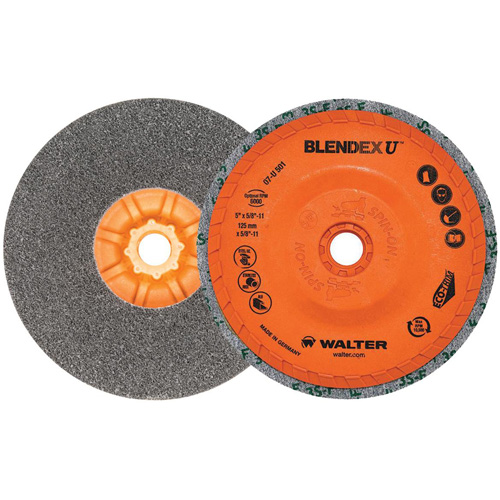 Brosse coupe de finition Blendex U, 5" dia., Grain Fin, Carbure de silicium Northern Industrial Supply Inc.