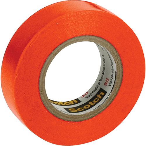 Scotch&reg; 35 Colour Coded Tape, 12.7 mm (1/2") x 20.1 m (66'), Orange, 7 mils Northern Industrial Supply Inc.