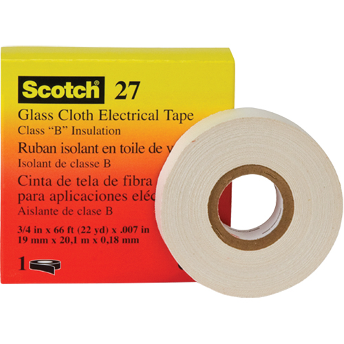 Rubans isolants en toile de verre 27 Scotch, 19 mm (3/4") la x 20 m (66') lo Northern Industrial Supply Inc.