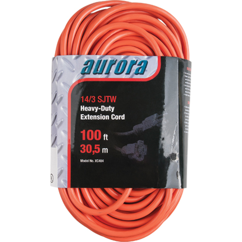 Vinyl Extension Cord, Outdoor, SJTW, 14/3 AWG, 13 A, 100' Northern Industrial Supply Inc.