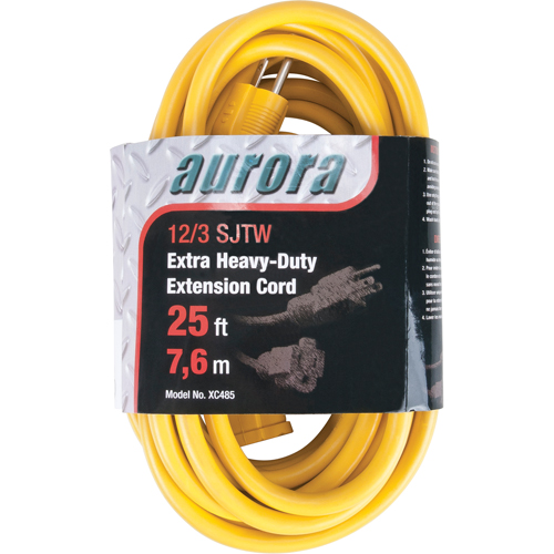 Cordon rallonge en vinyle, Ext&eacute;rieur, SJTW, AWG 12/3, 15 A, 25' Northern Industrial Supply Inc.