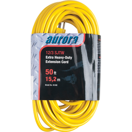Vinyl Extension Cord, Outdoor, SJTW, 12/3 AWG, 15 A, 50' Northern Industrial Supply Inc.