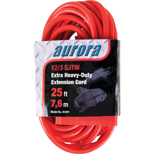 Cordon rallonge en vinyle, Ext&eacute;rieur, SJTW, AWG 12/3, 15 A, 3 prise(s), 25' Northern Industrial Supply Inc.