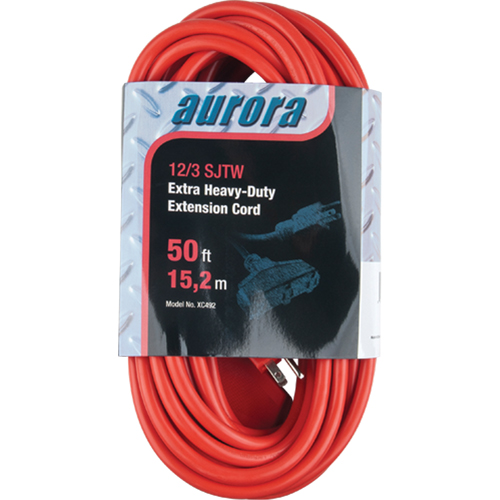 Cordon rallonge en vinyle, Ext&eacute;rieur, SJTW, AWG 12/3, 15 A, 3 prise(s), 50' Northern Industrial Supply Inc.