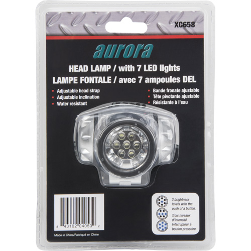 Lampe frontale, DEL, 28 lumens, 20 hres de fonctionnement, piles AAA Northern Industrial Supply Inc.