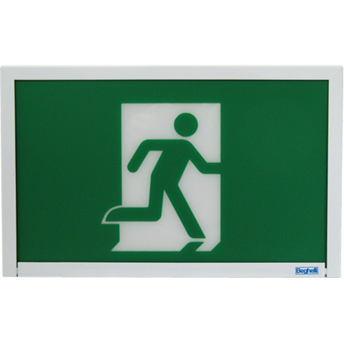 Running Man Exit Sign, LED, Battery Operated, 12" L x 7 1/2" W, Pictogram Northern Industrial Supply Inc.