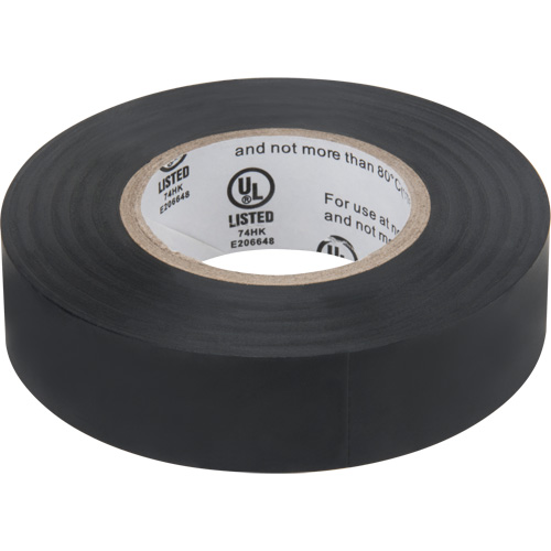 Electrical Tape, 19 mm (3/4") x 18 M (60'), Black, 7 mils Northern Industrial Supply Inc.