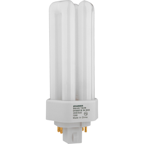 Lampe fluorescente compacte &agrave; tube triple Dulux D/E/IN Amalgam, T (T4), 42 W, 3500 K, Base G24Q-4, 16 000 h Northern Industrial Supply Inc.