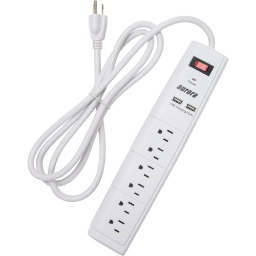 USB Charging Surge Protector, 6 Outlets, 1200 J, 1875 W, 6' Cord Northern Industrial Supply Inc.