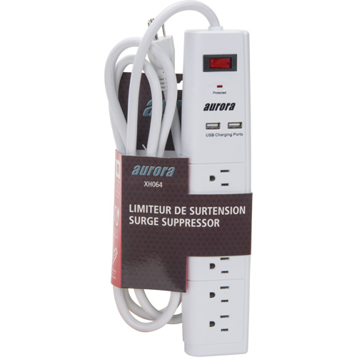 USB Charging Surge Protector, 6 Outlets, 1200 J, 1875 W, 6' Cord Northern Industrial Supply Inc.