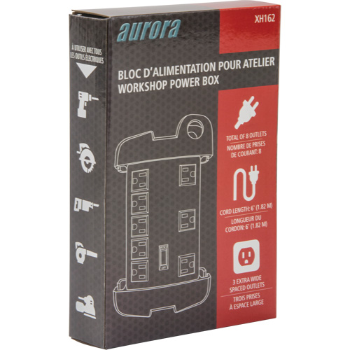 Workshop Surge Protector Power Strip, 8 Outlets, 1350 J, 1875 W, 6' Cord Northern Industrial Supply Inc.