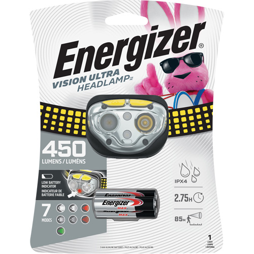 Vision Ultra Industrial Headlamp, LED, 450 Lumens, 2 Hrs. Run Time, AAA Batteries Northern Industrial Supply Inc.