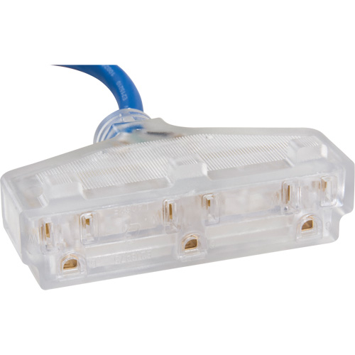 TPE-Rubber Extension Cord with Light Indicator, All-Weather, SJEOW, 14/3 AWG, 15 A, 3 Outlet(s), 25' Northern Industrial Supply Inc.