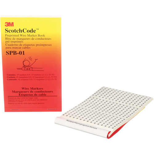 Livret d'&eacute;tiquettes pour le marquage de fils pr&eacute;imprim&eacute;es ScotchCode Northern Industrial Supply Inc.