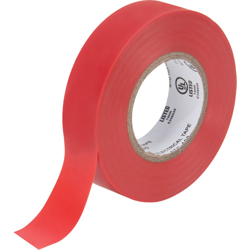 Electrical Tape, 19 mm (3/4") x 18 M (60'), Red, 7 mils Northern Industrial Supply Inc.