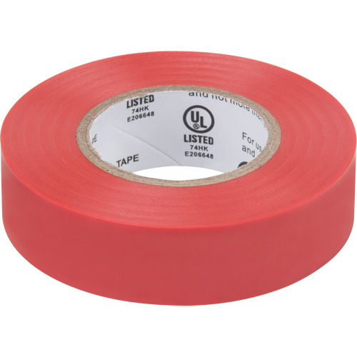 Electrical Tape, 19 mm (3/4") x 18 M (60'), Red, 7 mils Northern Industrial Supply Inc.