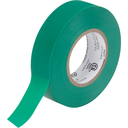 Electrical Tape, 19 mm (3/4") x 18 M (60'), Green, 7 mils Northern Industrial Supply Inc.