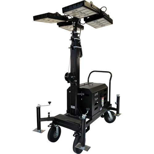 Tour d'&eacute;clairage avec quatre lampes DEL Beacon, Diesel/&eacute;lectrique, 800 Watts, 120 000 Lumens, Hauteur de 17' Northern Industrial Supply Inc.