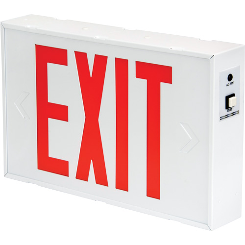 Exit Sign, LED, Battery Operated/Hardwired, 12-1/5" L x 7-1/2" W, English Northern Industrial Supply Inc.