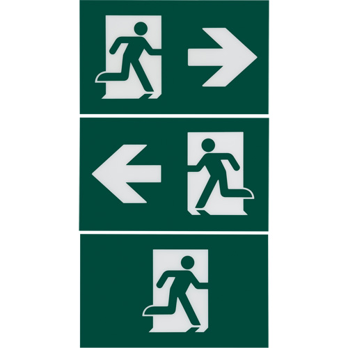 Running Man Sign with Security Lights, LED, Battery Operated/Hardwired, 12-1/10" L x 11" W, Pictogram Northern Industrial Supply Inc.