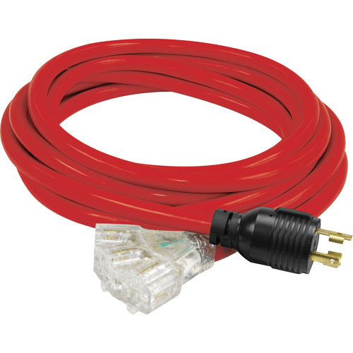 Rallonge pour g&eacute;n&eacute;ratrice avec triple fiche, STW, AWG 10, 3 prise(s), 25' Northern Industrial Supply Inc.